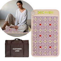 Matelas chauffant en améthyste 50x80cm en cuir PU moderne, technologie infrarouge à ions négatifs FIR, contrôle de température 30-70°C