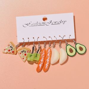 Châu Âu Mỹ Cá Tính Nhựa Bông Tai Y2K Bánh Pizza Bánh Mì Bơ Thiết Kế Tùy Chỉnh Logo Thương Hiệu In Ấn Sáng Tạo Xu Hướng Lạ - Product Image 3