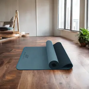 Tikar busa Yoga TPE Ningbo antiselip ramah lingkungan dengan Logo kustom 3mm 4mm 5mm 6mm 8mm 10mm pilihan ketebalan