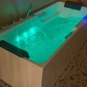 <span class=keywords><strong>Baignoire</strong></span> de massage bien-être autoportante moderne SICO avec jets de <span class=keywords><strong>balnéothérapie</strong></span> plongeant à froid et égouttoir pour le trempage de l'hôtel - Product Image 3