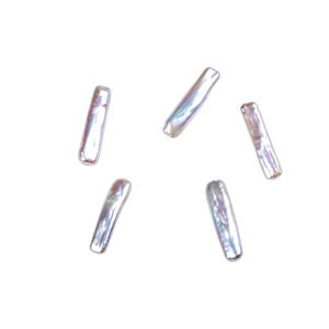 Perlas Rectangulares Barrocas de Agua Dulce Naturales de la Marca Wenchi al por Mayor, Pequeñas Barras Plateadas, Perlas Sueltas para Joyería Hecha a Mano - Product Image 5
