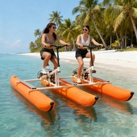 Pédalo durable à une pédale, hydrocycle, vélo aquatique gonflable pour deux personnes, aquabike pour les loisirs sur le lac