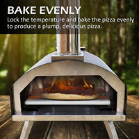 Four à pizza extérieur en acier inoxydable, four à pizza au bois, grille-pain, four à pizza