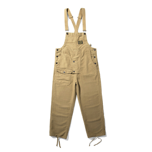 Men's <strong>Jeans</strong> Vintage 1940s Bib Overalls Loose Fit Multi-Pocket Cotton Workwear Cargo Suspender Pants Soft Canvas Hot Supplier - Product Image 3