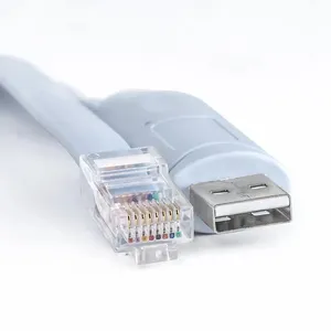 FTDI ชิป USB To RJ45ของแท้,สายอะแดปเตอร์คอนโซล RS232สายแบน1.8เมตรสำหรับคอมพิวเตอร์/เราเตอร์/ สวิตช์