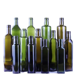 Transparant 750 ml glazen fles 250 ml kruiden amber fles glas olijfolie hoogwaardige olie fles