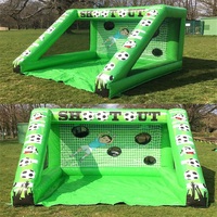 Poteau de cible de tir de football gonflable portable avec porte pour les fêtes et les jeux de château
