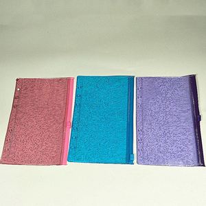 Carpeta de Hojas Sueltas con Cierre Elástico, Protector de Hojas Transparente de PVC con 6 Orificios y Bolsillo con Cremallera A6, con Polvo Brillante - Product Image 2