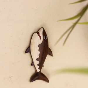 Magneti per Frigorifero a Forma di Farfalla in Legno Arcobaleno, Adesivi Creativi a Forma di Pesce e Fiocco, Decorazioni per Casa, Set Regalo all'Ingrosso - Product Image 5