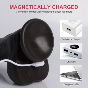 Realistiche zwarte vibrerende <span class=keywords><strong>dildo</strong></span> van zacht siliconen, seksspeeltje voor G-spot en anale stimulatie, masturbatiehulpmiddel voor vrouwen - Product Image 5