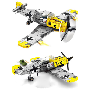 Bloque de construcción de caza de colección militar del ejército de la Fuerza Aérea personalizado al por mayor modelo ladrillo plástico alta calidad alemán Bf109 - Product Image 2