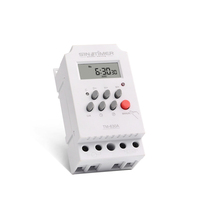 Temporizador Digital Programable TM630A-4 de 12V CC, Mini Interruptor Temporizador de 24 Horas, Salida de Relé de Alta Potencia 30A 230VAC, para Riel DIN