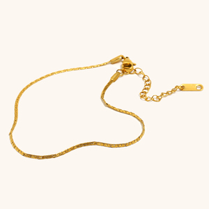 Dingran vente en gros <span class=keywords><strong>de</strong></span> chaîne <span class=keywords><strong>de</strong></span> <span class=keywords><strong>cheville</strong></span> fine en acier inoxydable minimaliste étanche sans ternissement bijoux plaqués <span class=keywords><strong>or</strong></span> 18 carats pour femmes - Product Image 4