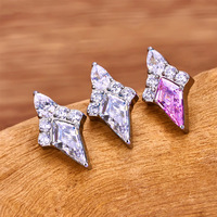 Gatte Nouveau Produit Titane Labret Anneau Zircon Enfants Lèvres Piercing Bijoux pour Mariages Filetage Interne Piercing ATSM-F136
