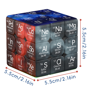 Cubo mágico de elementos químicos 3x3 versión en inglés estilo A (NO.1-54) material didáctico cubos acrílicos personalizados de 6 caras - Product Image 6