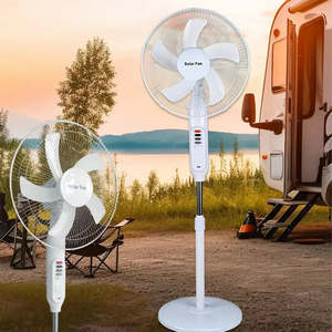 Ventilador de pedestal Solar Pan de 18 pulgadas con función recargable para el hogar - Product Image 3