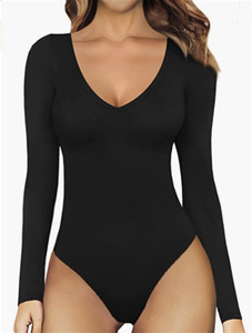 RUICHI Nouvelle Arrivée Combinaison Décontractée Tendance à Manches Longues et Col en V Coupe Ajustée pour <span class=keywords><strong>Femme</strong></span> - Product Image 3