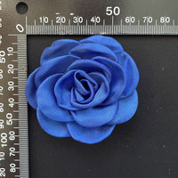 Bunga Mawar Sutra Satin Buatan Tangan 5cm Gaya Korea, Bunga Artifisial untuk Gaun Anak, Kain Dekoratif, Aksesoris Pakaian Pabrik