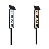 Lampes solaires LED étanches 5000K Lumière du jour Dimmable Panneaux d'adresse IP65 Numéros de maison de jardin avec piquets pour la cour