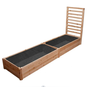 Grande jardinière en bois avec lit de jardin surélevé en treillis <span class=keywords><strong>pour</strong></span> la maison Pots de fleurs et jardinières - Product Image 4