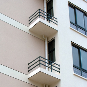 Garde-corps en métal renforcé en acier galvanisé enduit de poudre de 3.0m pour la <span class=keywords><strong>protection</strong></span> de la salle de bain de balcon de villa de bord de mer - Product Image 2