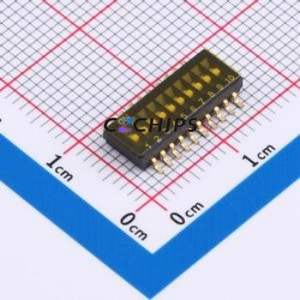 DSHP-10-TS-GER DIP Switch SMD Switch Flat Toggle, Groove Type Single Pole Single Throw 10 1.27mm - Product Image 1
