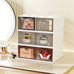 Boîte à maquillage en <span class=keywords><strong>plastique</strong></span> de grande taille, design blocs de construction, organiseur de bureau en <span class=keywords><strong>plastique</strong></span> de qualité supérieure pour cosmétiques - Product Image 2