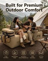 Canapé Gonflable Portable pour Camping en Plein Air, Chambre à Coucher Extérieure, Tissu Oxford 1000D, Pliable, Compact, Rafraîchissant, Inclinable, Gain de Place, OEM