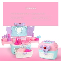 Ensemble de beauté Mxl Fashion Girl pour enfants, jeu de maquillage, table de maquillage, valise cosmétique en plastique pour filles