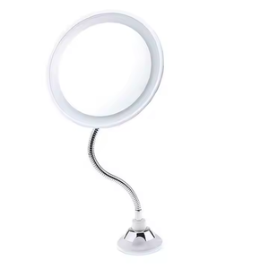 10X katlanabilir LED ışık makyaj masası aynası rotasyon seyahat ev soyunma tablo aksesuarları katlanabilir banyo Vanity aydınlatma - Product Image 5