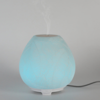 Diffuseur d'arômes en résine pour la maison, feuille de banane ronde de 150 ml, avec lumière nocturne à 7 couleurs, ODM OEM