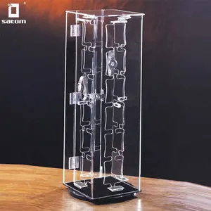 Orologio da polso da uomo intelligente cinturino Stand Rack a buon mercato supermercato personalizzato di lusso a 360 gradi rotante orologio acrilico Display Satom