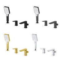Robinet de baignoire de salle de bain à deux fonctions au design moderne pour lavabo évier ensemble de douche robinet de lavabo