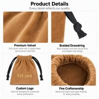 Pochette personnalisée en velours avec cordon de serrage, marron et vert, pour bijoux, sac cadeau, sacs en velours, pochette pour tarot et bijoux indiens, logo OEM, vente en gros