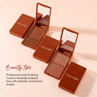 Palette de contour crémeuse pour le visage, palette de poudre pressée mate pour le contour du visage, marque privée