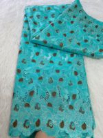 Nouveau Tissu Africain de Luxe en Popeline de Coton à Fleurs, Haute Qualité, Perforé, Couleurs Pastel, pour Costumes et Robes Garçons 2025