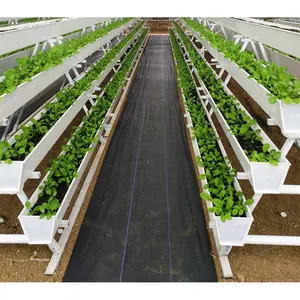 High Quality PVC NFT Gutter System Hydroponics Strawberry Gutter Greenhouse Hydroponic Planting Gutter For Growing Vegetables