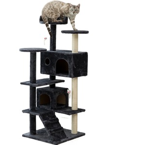 Arbre à chat de 51 pouces avec griffoir et plateforme de saut pour chats d'intérieur - Product Image 5