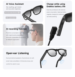 Nuevas Gafas Inteligentes AG08 <span class=keywords><strong>con</strong></span> IA 2026, <span class=keywords><strong>Cámara</strong></span> <span class=keywords><strong>de</strong></span> 8MP, Grabación <span class=keywords><strong>de</strong></span> Fotos y Vídeos, WiFi, Bluetooth, 32GB <span class=keywords><strong>de</strong></span> Almacenamiento, Asistente <span class=keywords><strong>de</strong></span> Voz, Traducción, Resistencia al Agua IP54 - Product Image 5