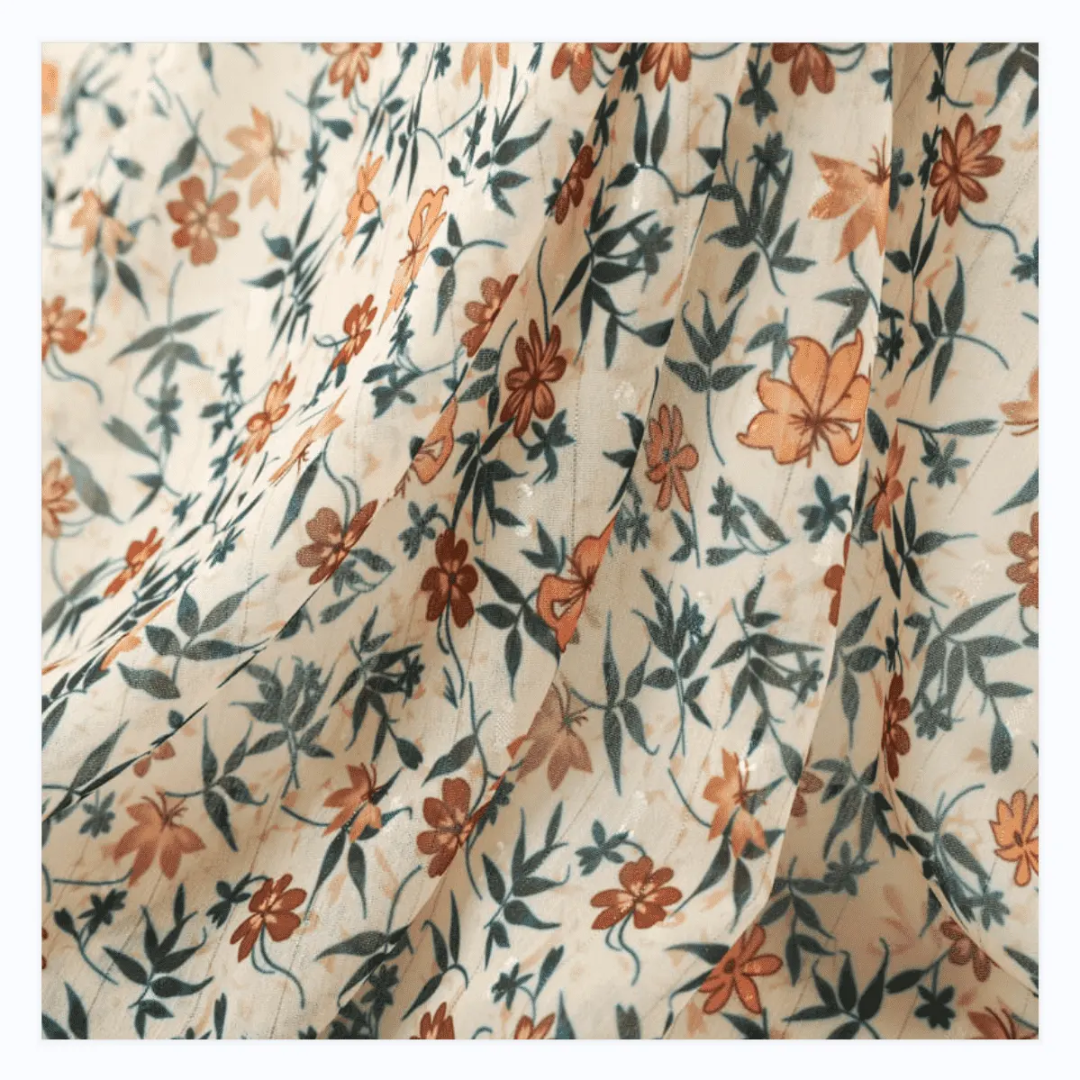 Tissu en satin de soie mat imprimé floral numérique 100% polyester pour robe