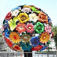 Sculpture de fleurs en métal à vendre, sculpture de fleurs d'extérieur
