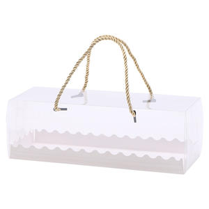 Индивидуальная индивидуальная упаковка, бумажный картон, пластиковый пончик, мини-коробка для торта, прозрачный - Product Image 5