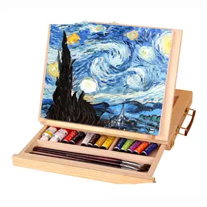 Ready to Ship in Stock Art Easel for Kids Artist Stand Painting Easel Painting Sketching Display Easel Wood 33.5*25.8*4