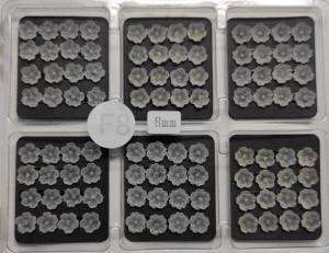 พลอยเทียมควอตซ์ CN แฟชั่นลายดอกไม้,พลอยทรงหลวมสีขาวขุ่นสำหรับเป็นของขวัญส่งเสริมการขาย - Product Image 4