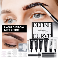 Gollee – Nouvelle formule d'emballage – Solution 2-en-1 pour rehaussement et coloration des cils et sourcils – Crème/Liquide/Baume/Gel – Semi-permanent – Usage professionnel en salon