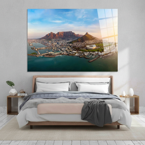 Arte Impreso en Lienzo: Decoración para el Hogar con Vista al Paisaje Urbano de Cape Town, ARTE EN VIDRIO TEMPLADO - Product Image 3