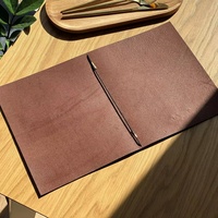 Porte-menu en cuir PU pour restaurant, café, bar, avec pochettes pour menus