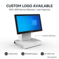 Terminal de Punto de Venta de metal duradero LIVERDOL con procesador de alta velocidad y caja registradora de segunda pantalla para restaurantes y tiendas.
