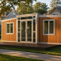 Casa Contenedor Prefabricada Expandible de 20 pies x 40 pies |   Estudio tipo Granny Flat en el Patio Trasero |   Paredes de Paneles Sándwich Aislantes |   Garantía de 5 Años