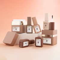 Flacon vide de vernis à ongles de luxe 8 ml, pot de gel de construction 30g 50g avec anneau doré, emballage de gel à ongles écologique et réutilisable